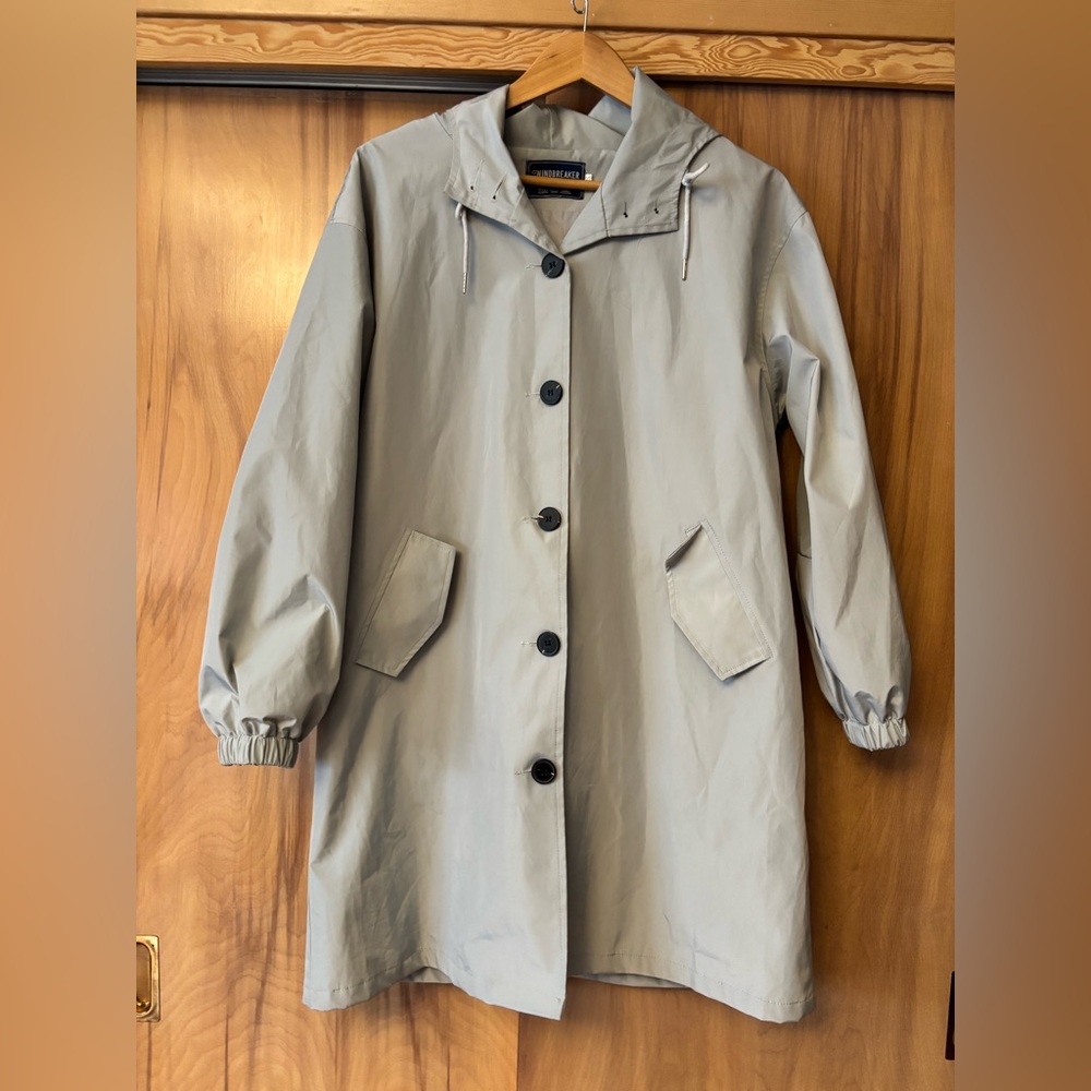 Vintage Windbreaker, the original Windbreaker brand, Women's Gray Hooded Jacket